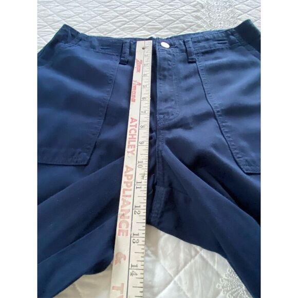 Time and Tru Wide Leg High Waisted Pants with Utility Pockets NWOT Navy Size 6 - Picture 10 of 11